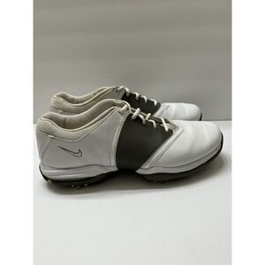 Nike Air Embellish Women's Golf Saddle Shoes White Brown Size 10 Lace Up